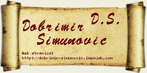 Dobrimir Simunović vizit kartica